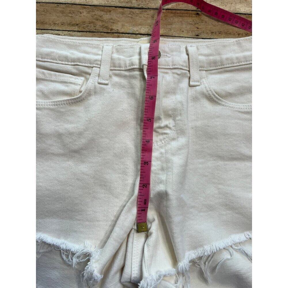 L'Agence Cream Audrey Shorts 25 Mid Rise Vintage White - Picture 10 of 13